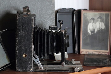 old camera on the table