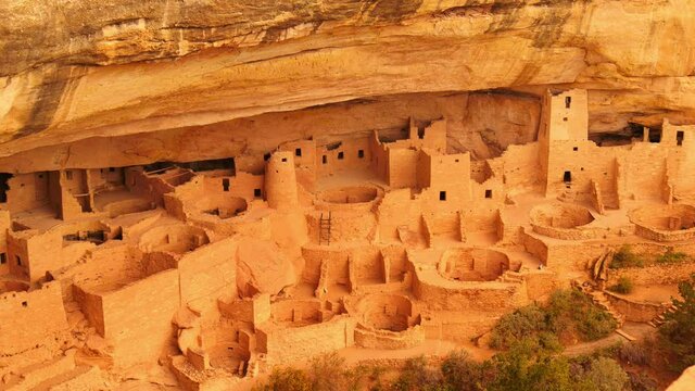 Mesa Verde National Park Cliff Palace Native American Ruins in Colorado USA