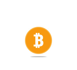 Bitcoin cryptocurrency coin, icon of virtual currency