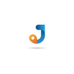 initial j logo design icon element template