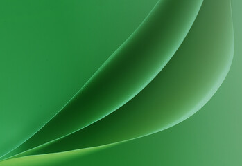 Fondo de papel verde doblado abstracto. 