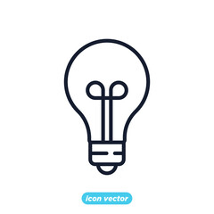 Light Bulb icon. Light Bulb lamp symbol template for graphic and web design collection logo vector illustration