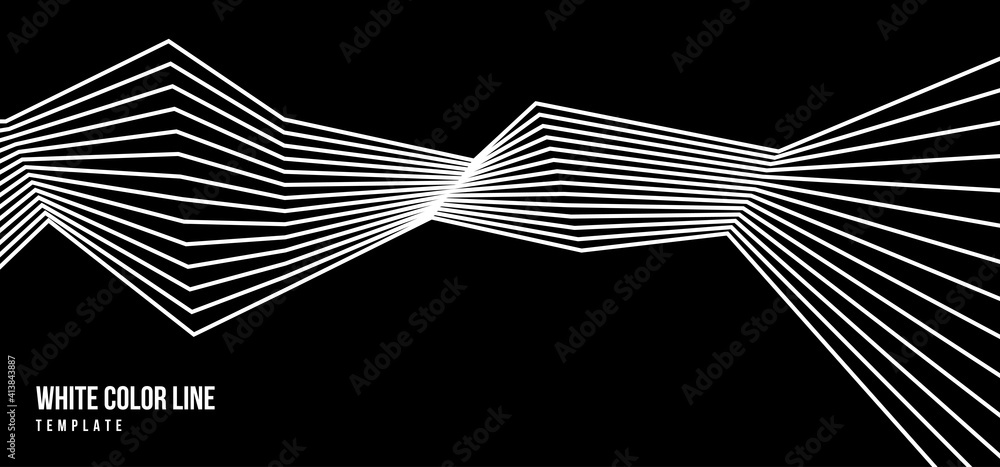Poster abstract line tech pattern of white style artwork template. design of line decoratiive artwork backg