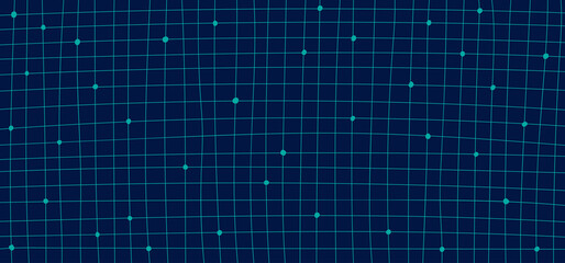 Abstract minimal blue line of drawing square pattern design template. Overlapping for hand drawing 80s background. illustration vector