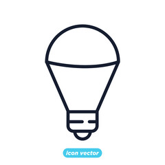 Light Bulb icon. Light Bulb lamp symbol template for graphic and web design collection logo vector illustration