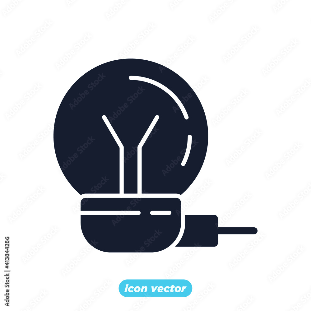 Poster light bulb icon. light bulb lamp symbol template for graphic and web design collection logo vector i