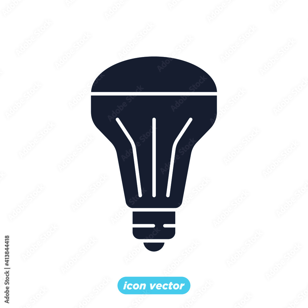 Poster light bulb icon. light bulb lamp symbol template for graphic and web design collection logo vector i