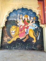 mural painting on wall of temple © Bhadresh