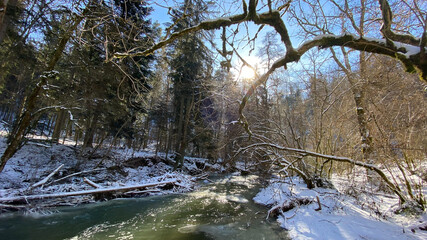Schlichemklamm im Winter 