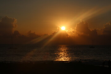sunset over ocean
