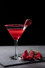 Strawberry Valentines Day Martini