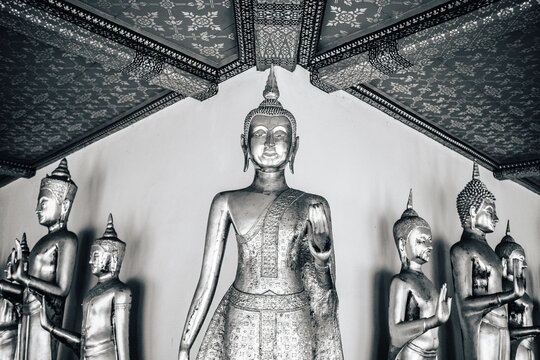 Buddha&acute;s sculpture in the thai temple, Thailand