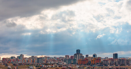 Fototapeta premium Panoramic view of Yasamkent district - Ankara, Turkey