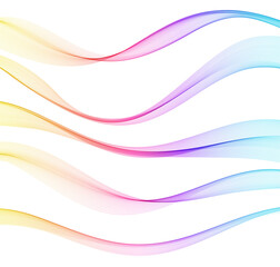 Abstract shiny color spectrum wave design element
