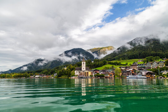 St. Wolfgang, a small town in Salzkammergut at Lake Wolfgang in Austia