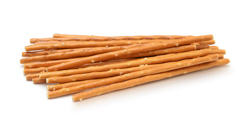 Bread sticks isolated on white.