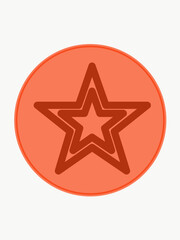 Obraz premium red star icon