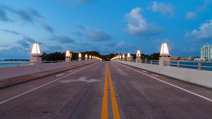 Bridge entrance to luxury Star Island in Miami Beach