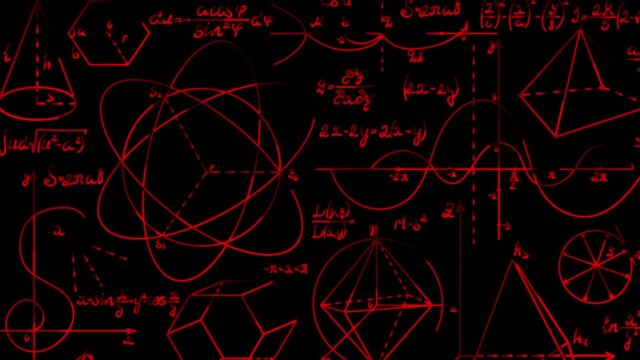 Neon line Square root of x glyph icon isolated on black background. Mathematical expression. 4K Video motion graphic animation.
