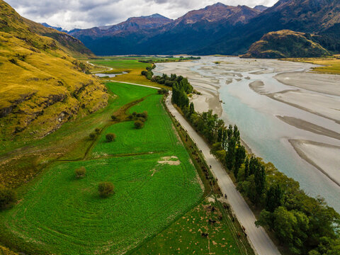 Pasture and River  in Rob Roys Valley