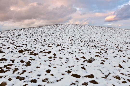 Winter fields of northern Slovakia.