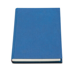 Top side of blue book isolated