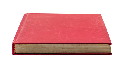 side of red book isolated on white background, high resolution image