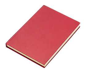 side of red book isolated on white background, high resolution image