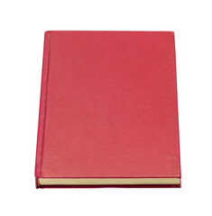 side of red book isolated on white background, high resolution image