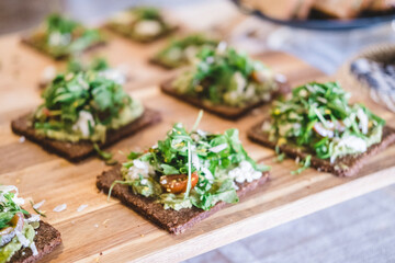 Healthy snacks of a tray