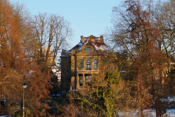 Blick auf die Villa Josef Thyssen in Mülheim an der Ruhr