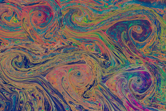 Colorful paint patterns as Abstract art background texture