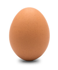 Close up of chicken egg, isolated on white background, high resolution image