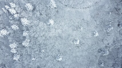 冬・雪山・ドローン・空撮