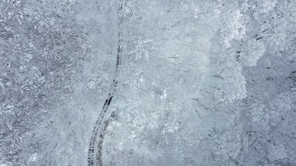 冬・雪山・ドローン・空撮