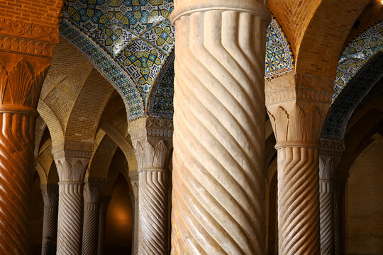 Vakil mosque, a mosque in Shiraz, in southern Iran. This mosque was built between 1751 and 1773, during the Zand period
