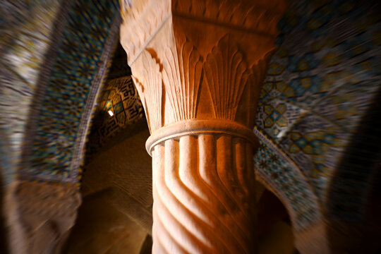 Vakil mosque, a mosque in Shiraz, in southern Iran. This mosque was built between 1751 and 1773, during the Zand period
