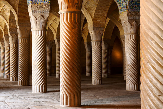 Vakil mosque, a mosque in Shiraz, in southern Iran. This mosque was built between 1751 and 1773, during the Zand period