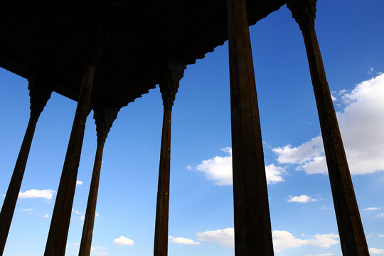 Ali Qapu Palace, located on Nagsh e Jahan Square, Isfahan, Iran