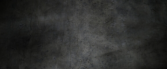 Obraz na płótnie Canvas Texture of dark gray concrete wall, Texture of a grungy black concrete wall as background