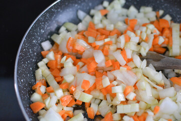Chopped multi-vegetable stir-fry