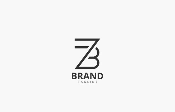 Letter ZB Z B initial Monogram Logo Vector Template
