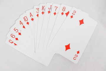 playing cards white background