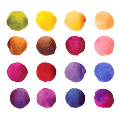 Colorful Watercolour Circles. Color drawing. Decorative backdrop vector
