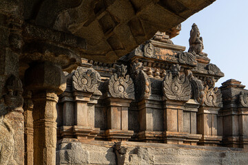 Ancient city architecture. Hampi Archeological Ruins.  India, Karnataka, Hampi city. Date: 10th February 2020