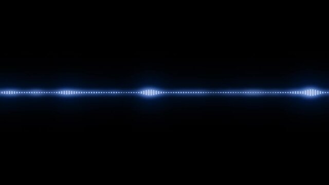 Elegant Soundwave Glowing Blue Ghost, Digital Beat Visual Element For Song Playing Or Voice Graphic Concept