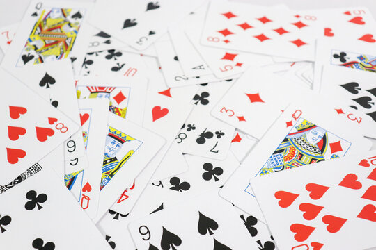 playing cards white background