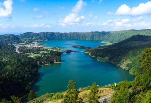 Lake of sete cidades of the azores islands, Portugal