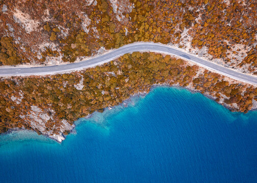 Incredible aerial view of the coast in New Zealand