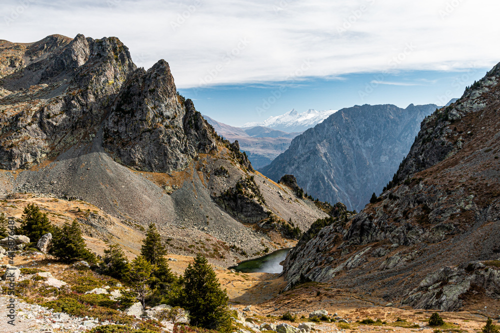 Wall mural Hiking in Chamrousse, Lake and mountain, France